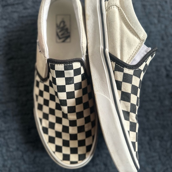 Vans Men’s No Tie Sneakers Black & White Checkers Size 9.5 - Picture 3 of 7